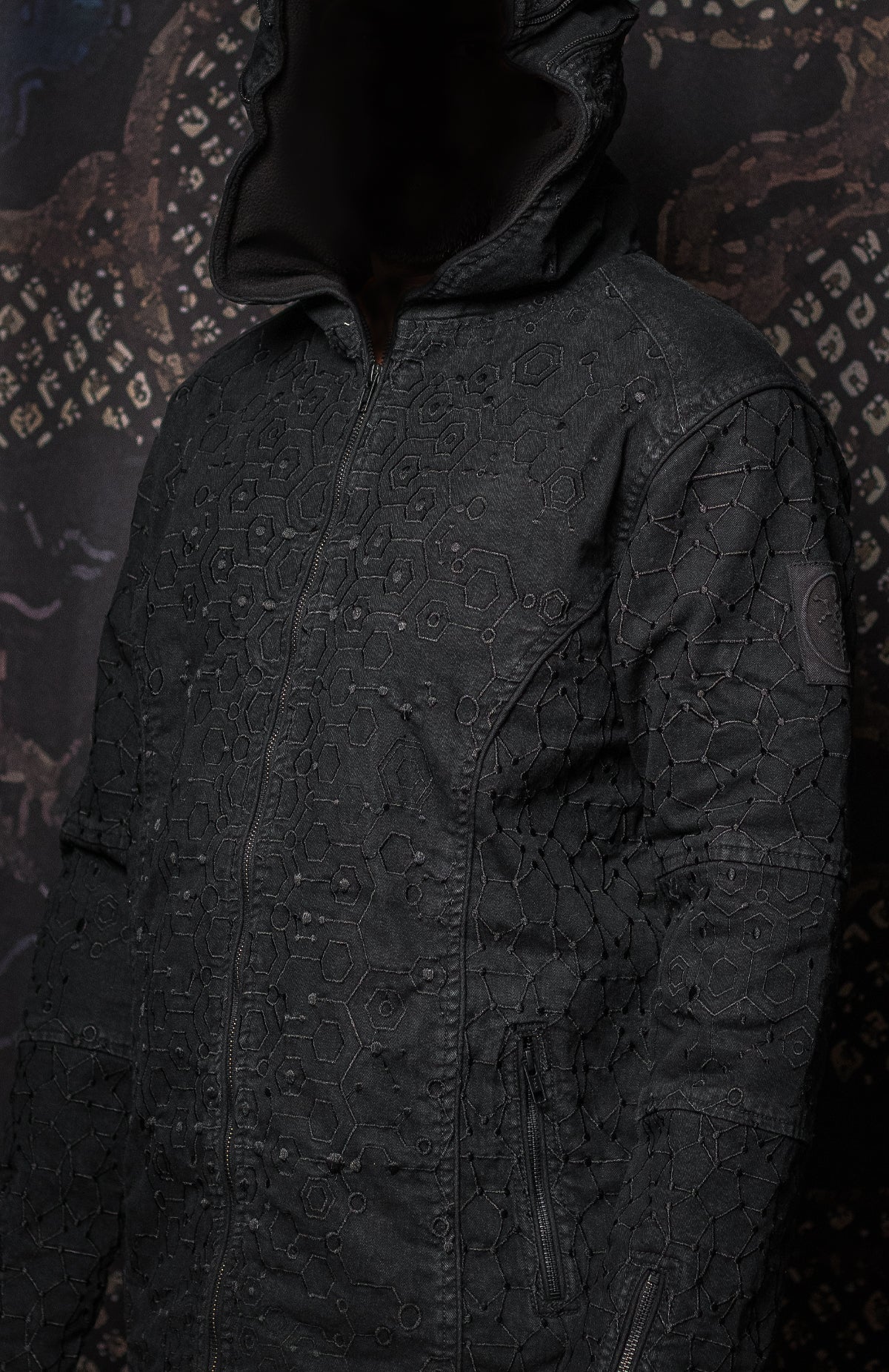 Jacket Men / Denim Stretchy Digital Embroidery Stonewashed - KAMBOZII PENTA